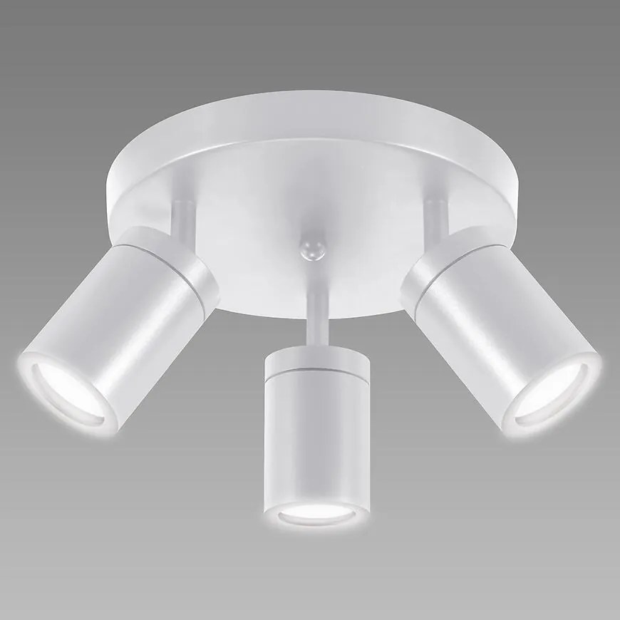 Stropné bodové svietidlo TENOR GU10 3C WHITE 04074 O IP44 LS3
