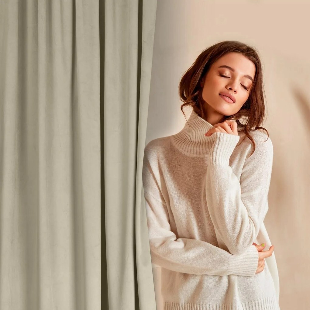 ZATEMŇOVACÍ ZÁVES NA PÁSKE ROSA 140X270 CM BÉŽOVÁ