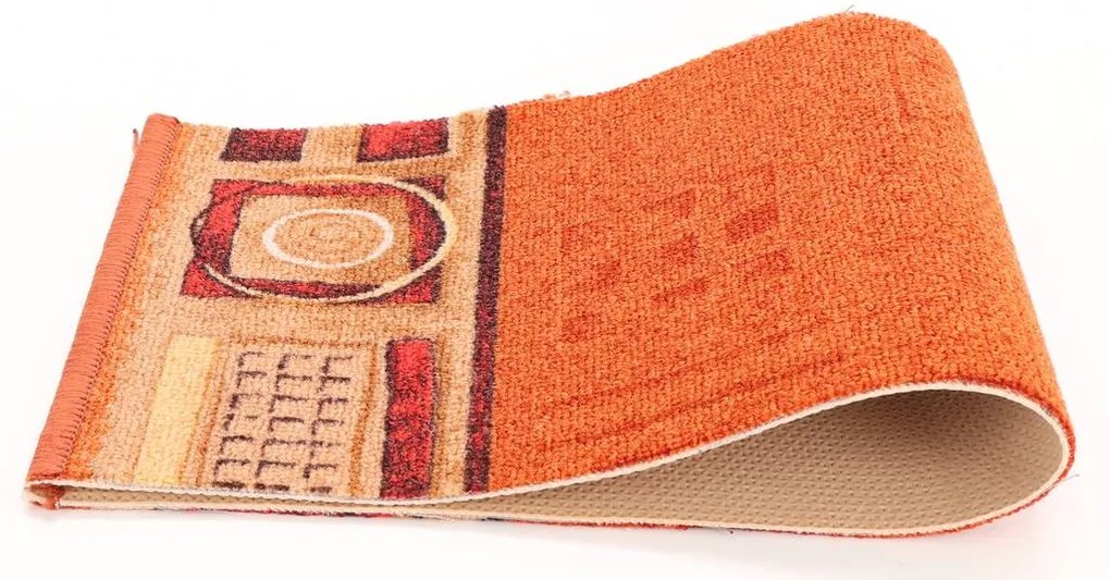Associated Weavers, Protišmykový behúň na mieru Jena 84, šíre 80 cm, oranžová, chodba / predsieň