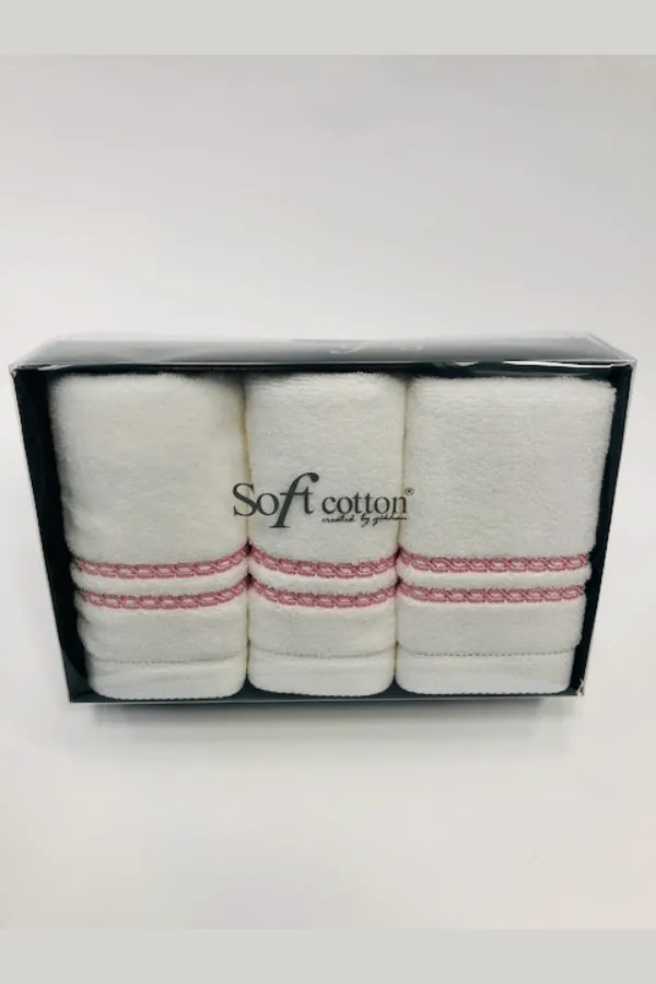 Soft Cotton 3x malý uterák CHAINE 30x50 cm