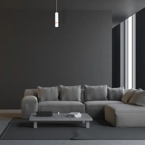 Luster na lanku VIDAR 1xGU10/25W/230V biela