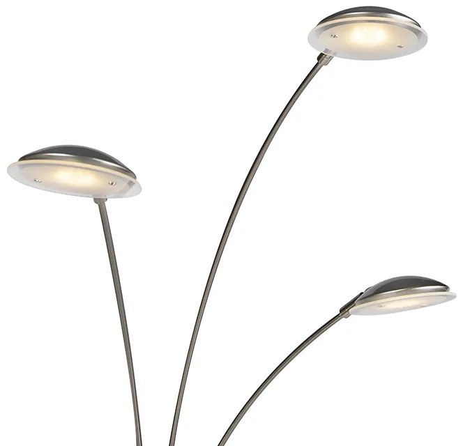 Stojaca lampa z ocele vrátane LED s dotykovým stmievačom - Sixties Trento