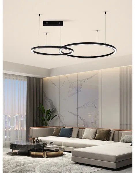 Immax NEO 07216L - LED Stmievateľný luster FINO 93W/230V 60/80cm čierna Tuya+DO