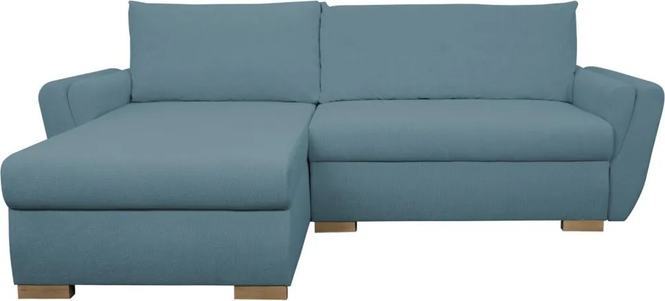 Rohová sedačka Helvetius, modrá látka