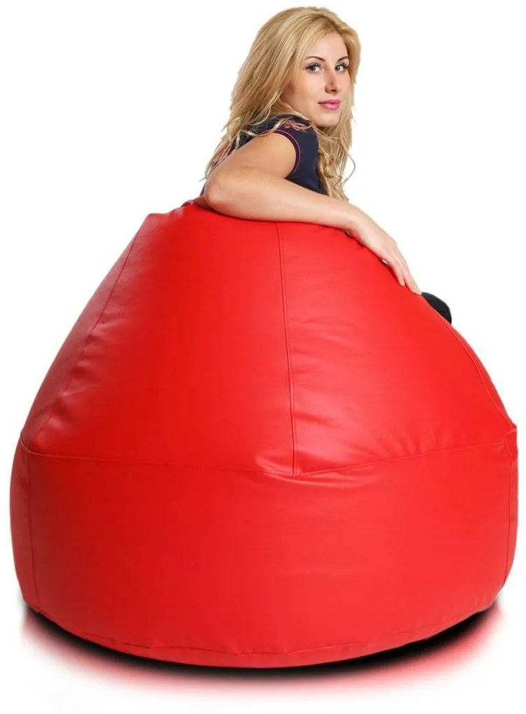 INTERMEDIC SK - Sedací vak Viper 95x110 cm | multifunkčný komfortný vak na sedenie aj ležanie Farba: NC12 - Červená (Polyester)