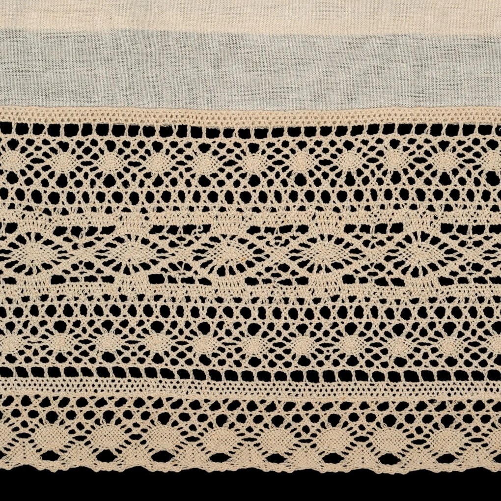 KRÁTKA ZÁCLONA NA PÚTKACH MADDELINE 150X35 CM SVETLOBÉŽOVÁ