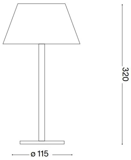Ideal Lux - LED stmievateľná dotyková lampa PURE LED/1,5W/3,7V CRI 90 IP54 čiern