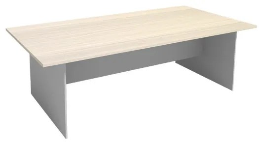 Rokovací stôl PRIMO 2400 x 1200 mm, hranatý, sivá / breza