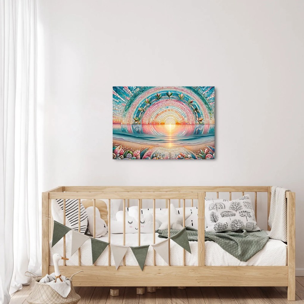 Obraz – Mozaika zapadajúceho slnka (70x50 cm)