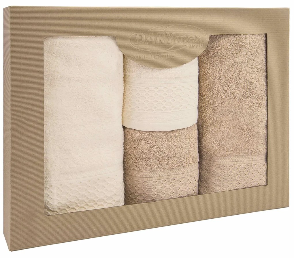 BAVLNENÉ UTERÁKY SOLANO SADA 2 KS 50X90 CM, 2 KS 70X140 CM VIACFAREBNÁ