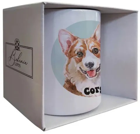Bohemia Gifts Keramický hrnček - Corgi, 350 ml