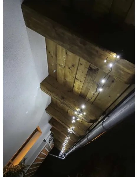 LED Vianočná vonkajšia reťaz 80xLED/13m IP44 studená biela