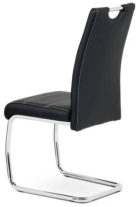 BONTEC Jedálenská stolička, čierna, ekokoža, HC-481 BK Farba: Šedá