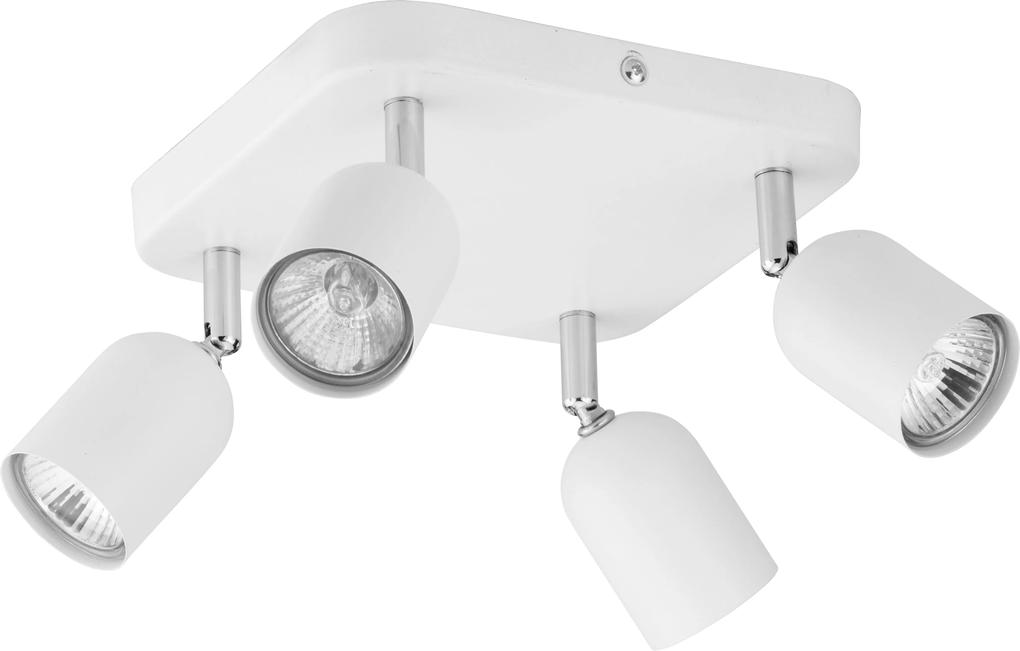TK-LIGHTING LED stropné bodové svietidlo TOP, 4xGU10, 10W, biele, štvorcové