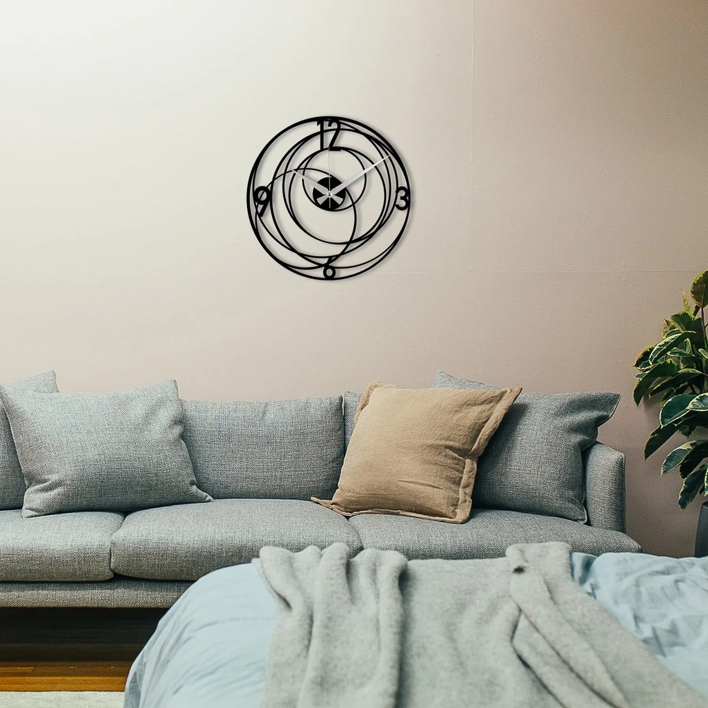 Nástenné kovové hodiny Enzoclock čierne