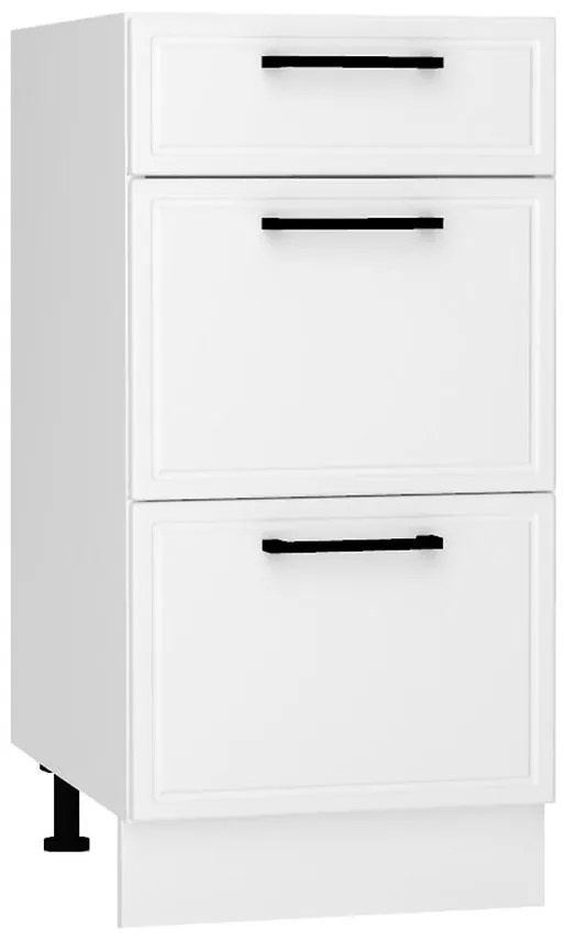 Kuchynská skrinka Emily D40S/3 biely hrášok mat