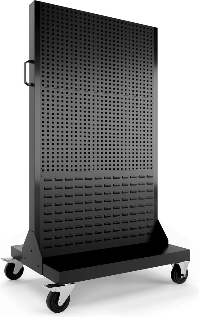 Dielenská nástenná doska na náradie, čierna, 965x1555x610 mm: MARIUSZ All Black