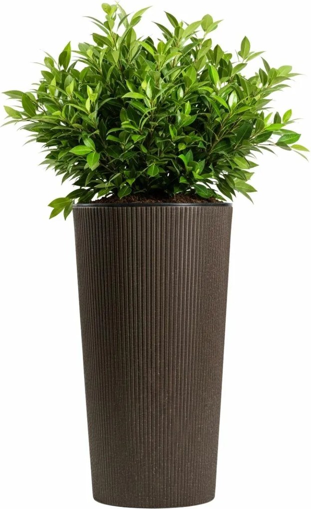 PLASTOVÝ KVETINÁČ URBANIKA ECO 57X29,5 CM TMAVOHNEDÁ