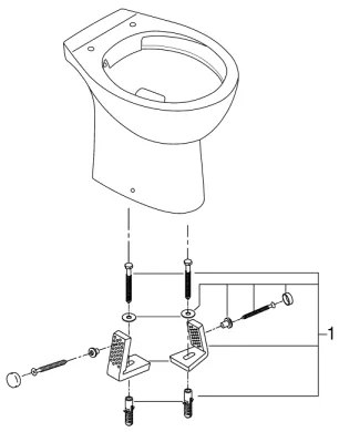 GROHE 39430000 - WC na podlahu BAU CERAMIC 515 x 356 x 406 mm keramika/biela