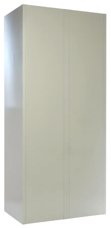 Kovová šatníková skrinka s drevenými dverami, 60 x 50 x 180 cm, cylindrický zámok, buk