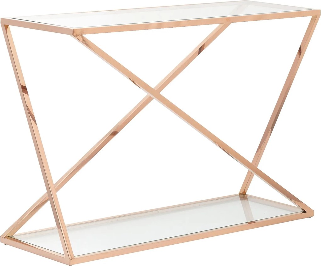 Konzolový stolík Vertigo rose gold 120 x 40 x 80 cm