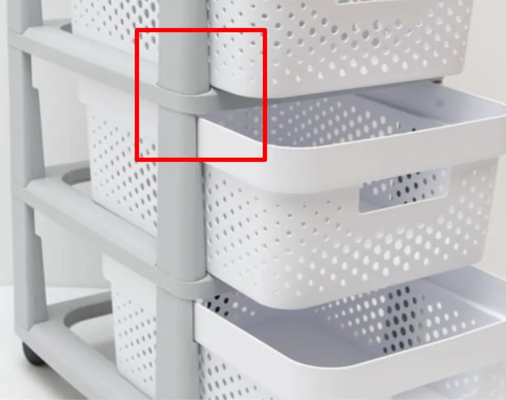 Curver Zásuvky INFINITY 4x11L perforované biele, skladacie