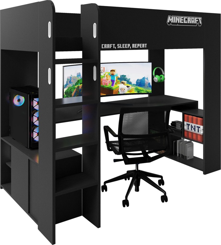 XXXLutz VYVÝŠENÁ POSTEĽ Minecraft - Detské izby - 000776003016