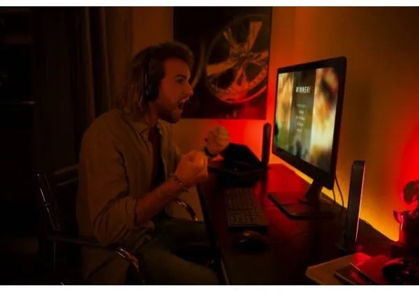 Philips -Rozširovacia LED RGB Stmievateľná stolná lampa Hue PLAY LED/6W/230V čierna