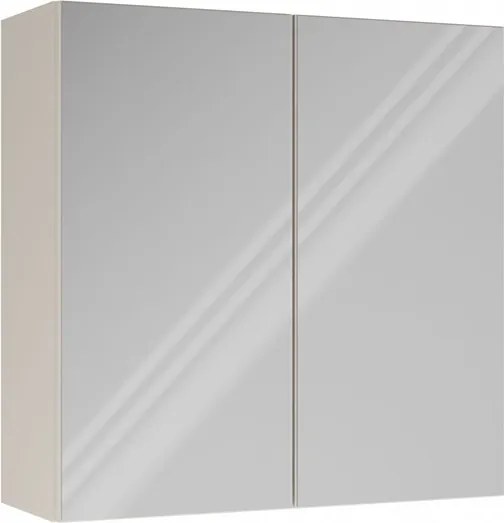 Závesná kúpeľňová skrinka so zrkadlom POLA 2DL kašmírová