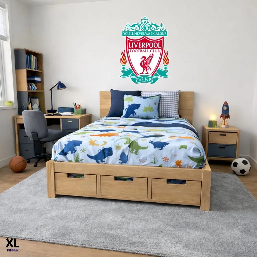 Textilná nálepka na stenu - logo "Liverpool FC" Veľkosť: 60 cm