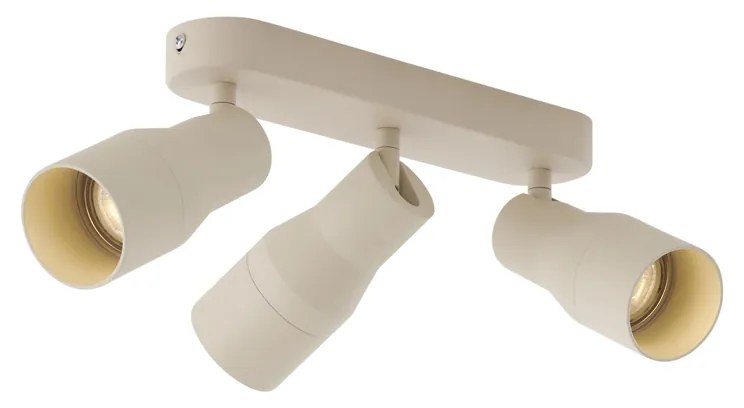 Zaoblené stropné bodové svetlo béžové GU10 50 mm 3-svetlo - Stanley
