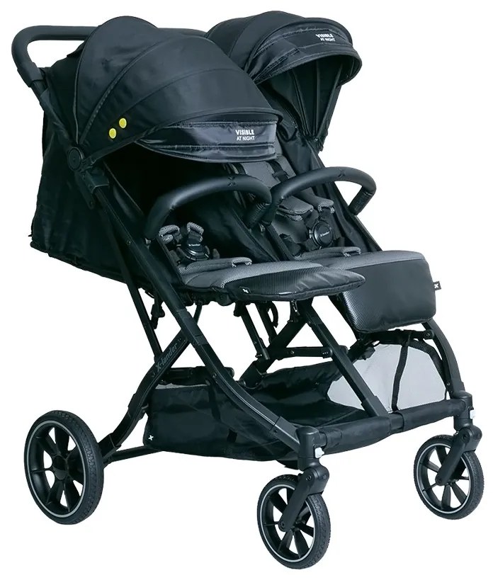 Športový kočík pre dvojičky X-lander X-double Cool Black 2025