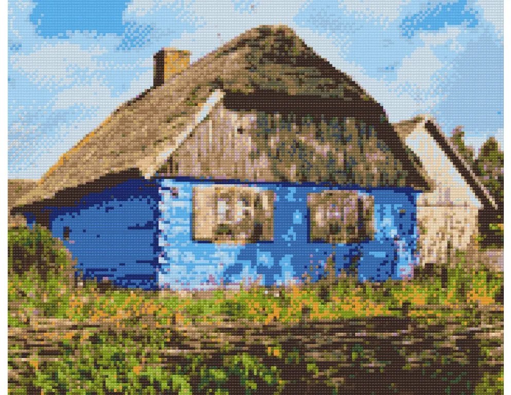 Gario Diamantové maľovanie Vidiecka chata Rozmery: 40 x 30 cm, Rámovanie: Iba zrolované plátno, Diamanty: Štvorcové