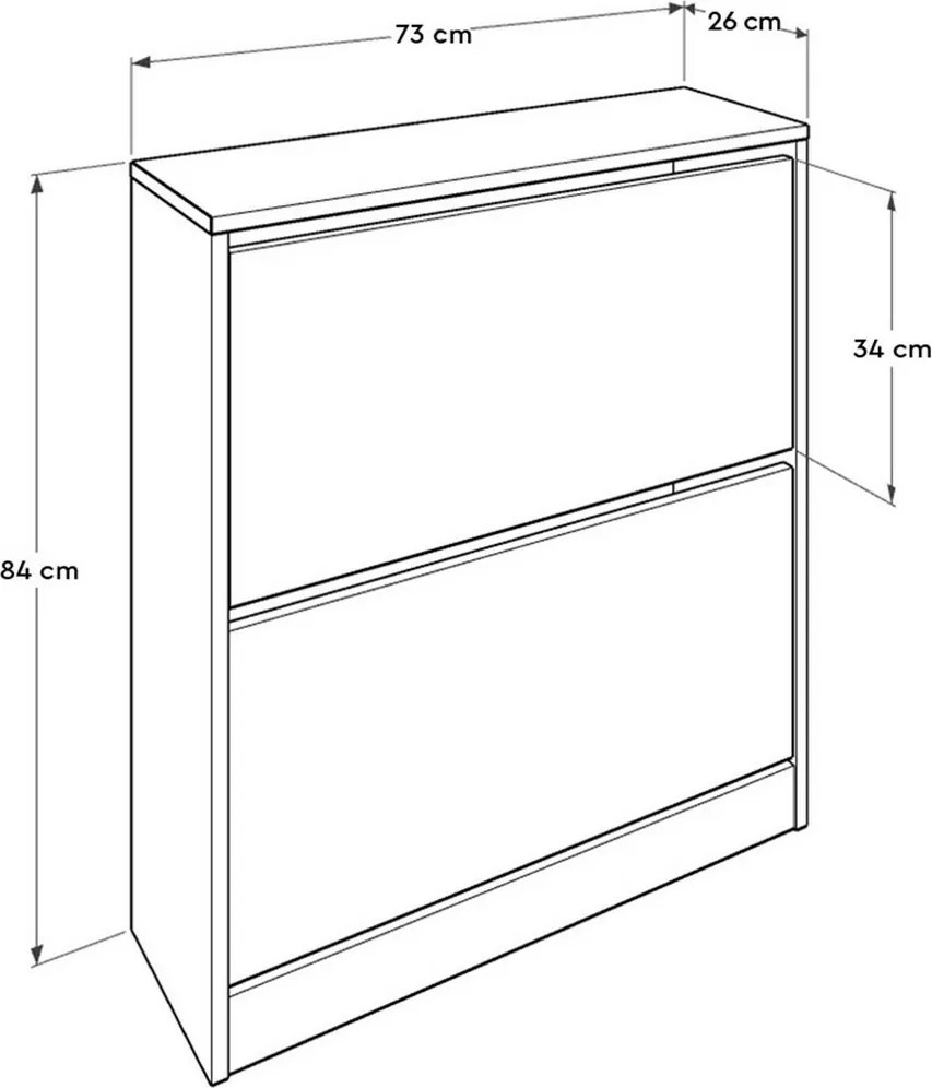 Skrinka na topánky Sven White I, M