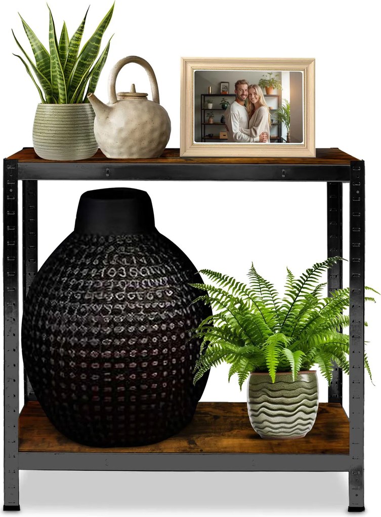 Kovový úložný regál 180 x 90 x 40 cm Humberg HR-852 čierny