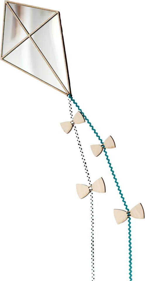 Zrkadlo Šarkan do detskej izby – akrylové zrkadlo z dreva 32x21 cm