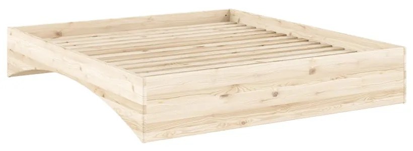 Dvojlôžková posteľ z borovicového dreva bez čela 180x200 cm v prírodnej farbe Orbit – Karup Design