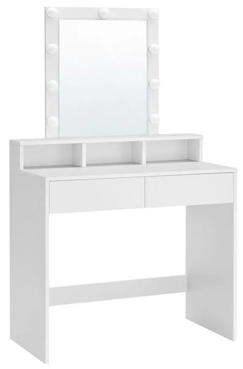 Toaletný stolík so zrkadlom a žiarovkami SONGMICS RDT114W01