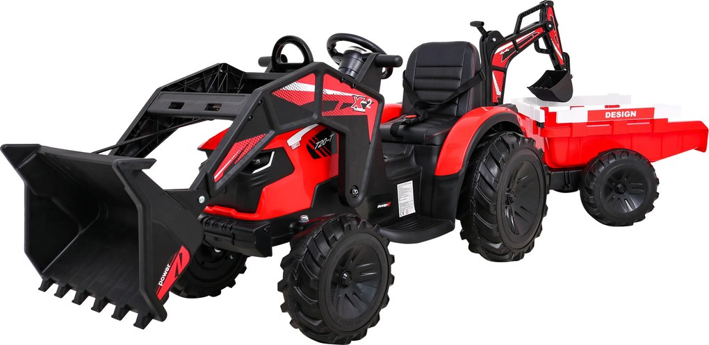 Ramiz Traktor s prívesom 720-T červený