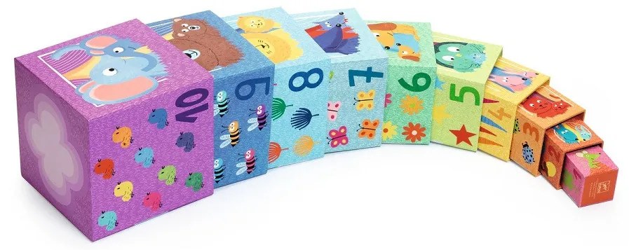 Skladacie kocky - pyramída - mamičky a mláďatká