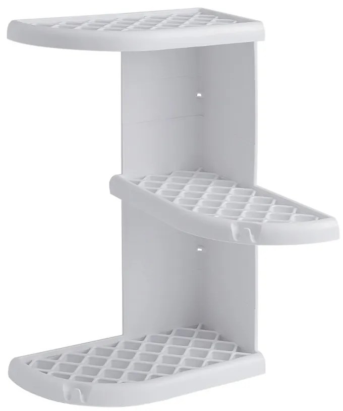 Gedy Gedy, OSCAR rohová polička do sprchy 230x375x230 mm, ABS plast, biela, 8579