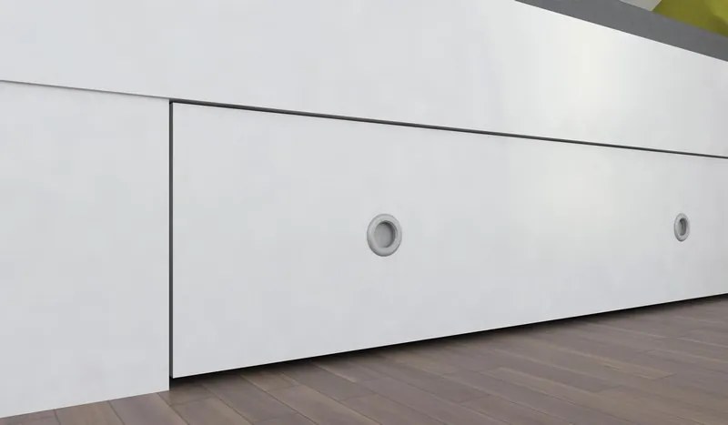 Úložná posteľ so zástenou Junior 120x200 cm, biela