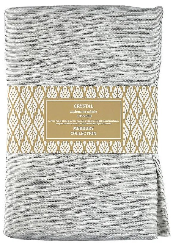 Záves na páske Crystal 135x250 šedá Merkury Home