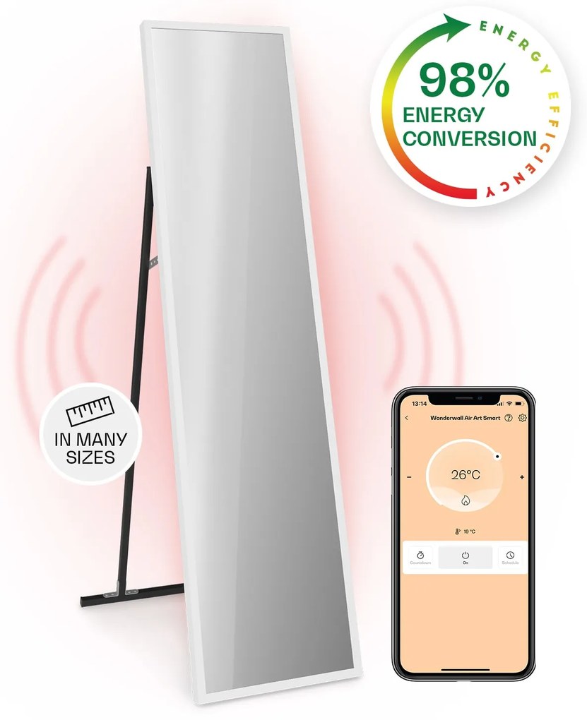 La Palma 900 smart, infračervený ohrievač, 40 x 160 cm, 900 W, zrkadlový stojan