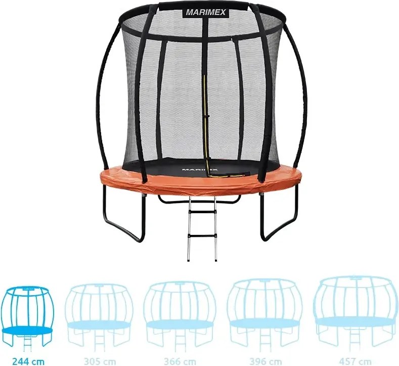 Marimex | Trampolína Marimex Premium 244 cm + vnútorná ochranná sieť + rebrík ZDARMA | 19000103