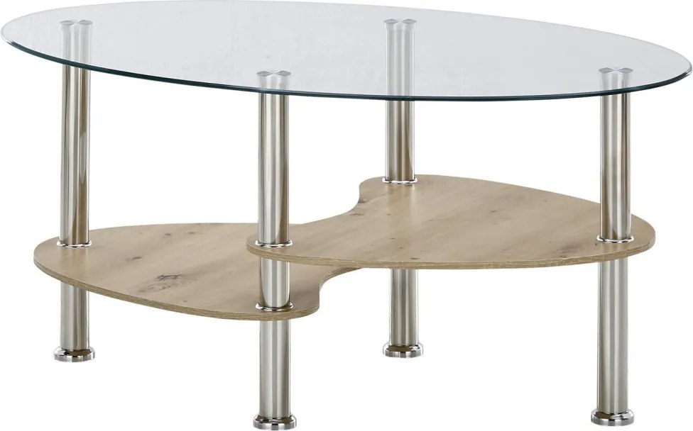 Oválny konferenčný stolík Panty, dub sonoma/artisan