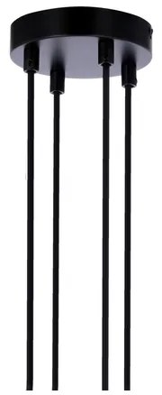 Luster na lanku RENO 4xE27/40W/230V čierna/hnedá