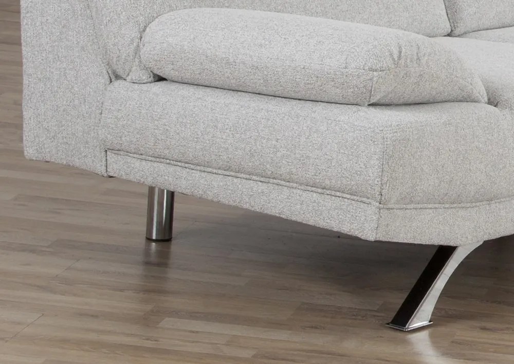 Dvojsedák Bruno, šedo-biela tkanina