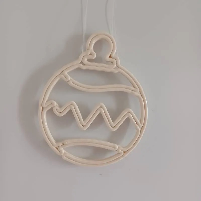 DECOLED Vánoční ozdoba, 30 cm, bílá