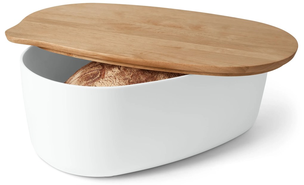 Chlebovnica s doskou na krájanie